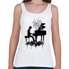 PRINTFASHION Zongorista - Női atléta - Fehér