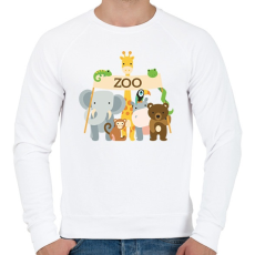 PRINTFASHION Zoo - Férfi pulóver - Fehér