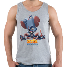 PRINTFASHION Zooba - Louie  - Férfi atléta - Sport szürke