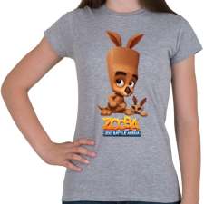 PRINTFASHION Zooba - Molly  - Női póló - Sport szürke női póló