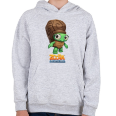 PRINTFASHION Zooba - Shelly  - Gyerek kapucnis pulóver - Sport szürke
