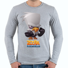 PRINTFASHION Zooba - Steve  - Férfi hosszú ujjú póló - Sport szürke