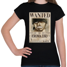 PRINTFASHION zoro körözési plakát (elmosott) - Női póló - Fekete női póló