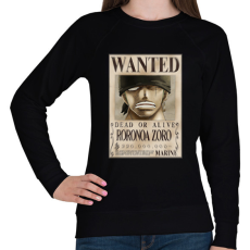 PRINTFASHION zoro körözési plakát (elmosott) - Női pulóver - Fekete