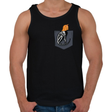 PRINTFASHION ZSEB-Cica röntgen - Férfi atléta - Fekete atléta, trikó
