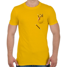 PRINTFASHION Zseb ecsettel - Férfi póló - Sárga férfi póló