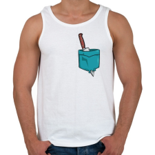 PRINTFASHION ZSEB-Kés - Férfi atléta - Fehér atléta, trikó