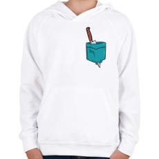 PRINTFASHION ZSEB-Kés - Gyerek kapucnis pulóver - Fehér