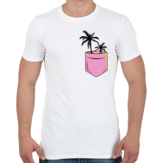 PRINTFASHION ZSEB-Pálma - Férfi póló - Fehér