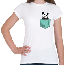 PRINTFASHION ZSEB-Panda - Női póló - Fehér