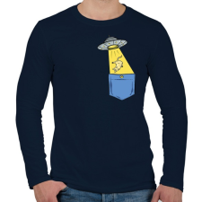PRINTFASHION ZSEB-UFO - Férfi hosszú ujjú póló - Sötétkék férfi póló