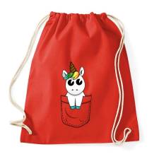 PRINTFASHION Zseb unikornis - Sportzsák, Tornazsák - Piros tornazsák