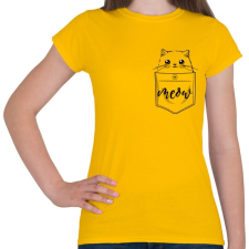 PRINTFASHION Zsebcica - Női póló - Sárga női póló