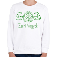 PRINTFASHION Zseni vagyok - Gyerek pulóver - Fehér