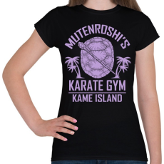 PRINTFASHION Zseniális teknős karate suli - Női póló - Fekete