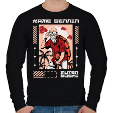 PRINTFASHION Zseniális teknős - Férfi pulóver - Fekete férfi pulóver, kardigán