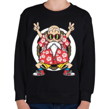 PRINTFASHION Zseniális teknős - Gyerek pulóver - Fekete gyerek pulóver, kardigán