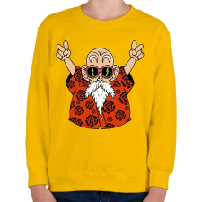 PRINTFASHION Zseniális Teknős - Gyerek pulóver - Sárga gyerek pulóver, kardigán