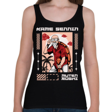 PRINTFASHION Zseniális teknős - Női atléta - Fekete női trikó