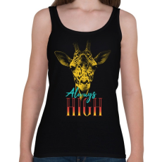 PRINTFASHION Zsiráf - Always High - Női atléta - Fekete