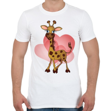 PRINTFASHION Zsiráf - Férfi póló - Fehér férfi póló