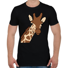 PRINTFASHION zsiráf - Férfi póló - Fekete