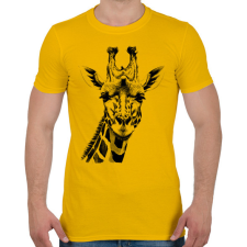 PRINTFASHION Zsiráf - Férfi póló - Sárga férfi póló