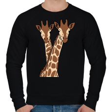 PRINTFASHION zsiráf - Férfi pulóver - Fekete