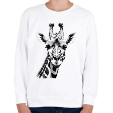 PRINTFASHION Zsiráf - Gyerek pulóver - Fehér gyerek pulóver, kardigán
