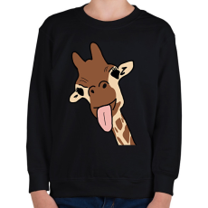 PRINTFASHION Zsiráf - Gyerek pulóver - Fekete