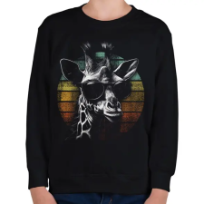 PRINTFASHION Zsiráf - Gyerek pulóver - Fekete gyerek pulóver, kardigán
