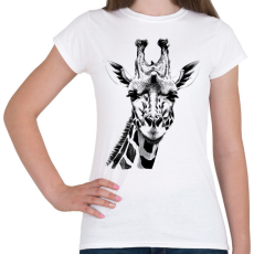PRINTFASHION Zsiráf - Női póló - Fehér