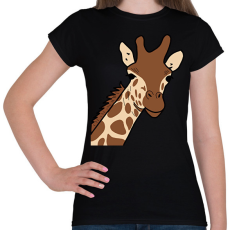 PRINTFASHION zsiráf - Női póló - Fekete