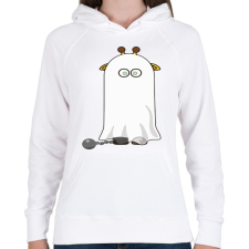 PRINTFASHION Zsiráf szellem - Női kapucnis pulóver - Fehér női pulóver, kardigán