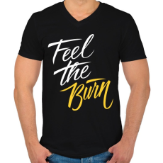 PRINTFASHION Zsírégetés - Férfi V-nyakú póló - Fekete