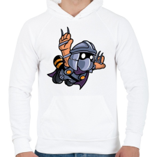 PRINTFASHION Zúzó - Férfi kapucnis pulóver - Fehér férfi pulóver, kardigán