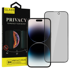 Privacy iPhone 15 Pro Max Privacy kijelzővédő üvegfólia fekete mobiltelefon kellék