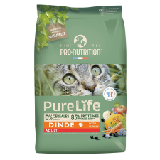  Pro-Nutrition PureLife Adult száraz macskatáp - pulykával 8 kg macskaeledel