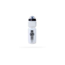 PRO Team műanyag kulacs, 800 ml, csavaros, porvédő kupakkal, átlátszó-fekete kulacs, kulacstartó