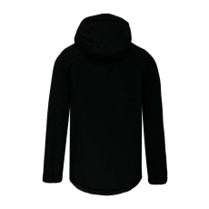 PROACT bársonyos tapintású unisex kapucnis kabát PA240, Black/White-L