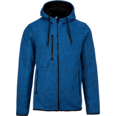 PROACT Férfi kabát Proact PA365 Men'S Heather Hooded Jacket -4XL, Light Royal Blue Mélange
