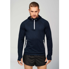 PROACT Férfi kapucnis pulóver Proact PA360 Zip neck Hooded Sports Sweatshirt -2XL, Red