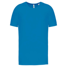 PROACT férfi környakas rövid ujjú sportpóló PA4012, Aqua Blue-M férfi póló
