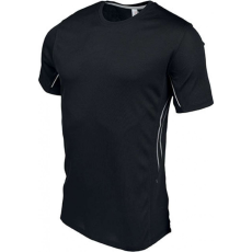 PROACT Férfi póló Proact PA465 Men'S Short-Sleeved Sports T-Shirt -S, Black/Silver