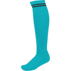 PROACT hosszú szárú csíkos sportzokni PA015, Light Turquoise/Dark Grey-43/46