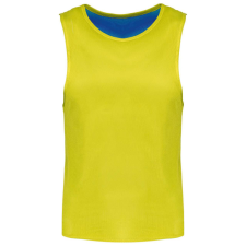 PROACT két rétgű, eltérő színű gyerek ujjatlan kifordítható sportpóló PA048, Fluorescent Yellow/Sporty Royal Blue-6/10 gyerek póló