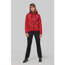 PROACT Női kabát Proact PA366 Ladies’ Heather Hooded Jacket -S, Red Melange