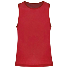 PROACT PA043 hálós megkülönböztető ujjatlan sportpóló Proact, Sporty Red-2XL/3XL