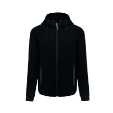 PROACT PA358 kapucnis cipzáras vastag sztreccs férfi pulóver Proact, Black-2XL