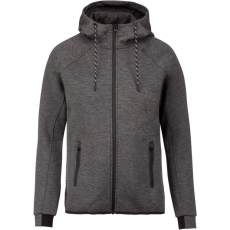 PROACT PA358 kapucnis cipzáras vastag sztreccs férfi pulóver Proact, Deep Grey Heather-S